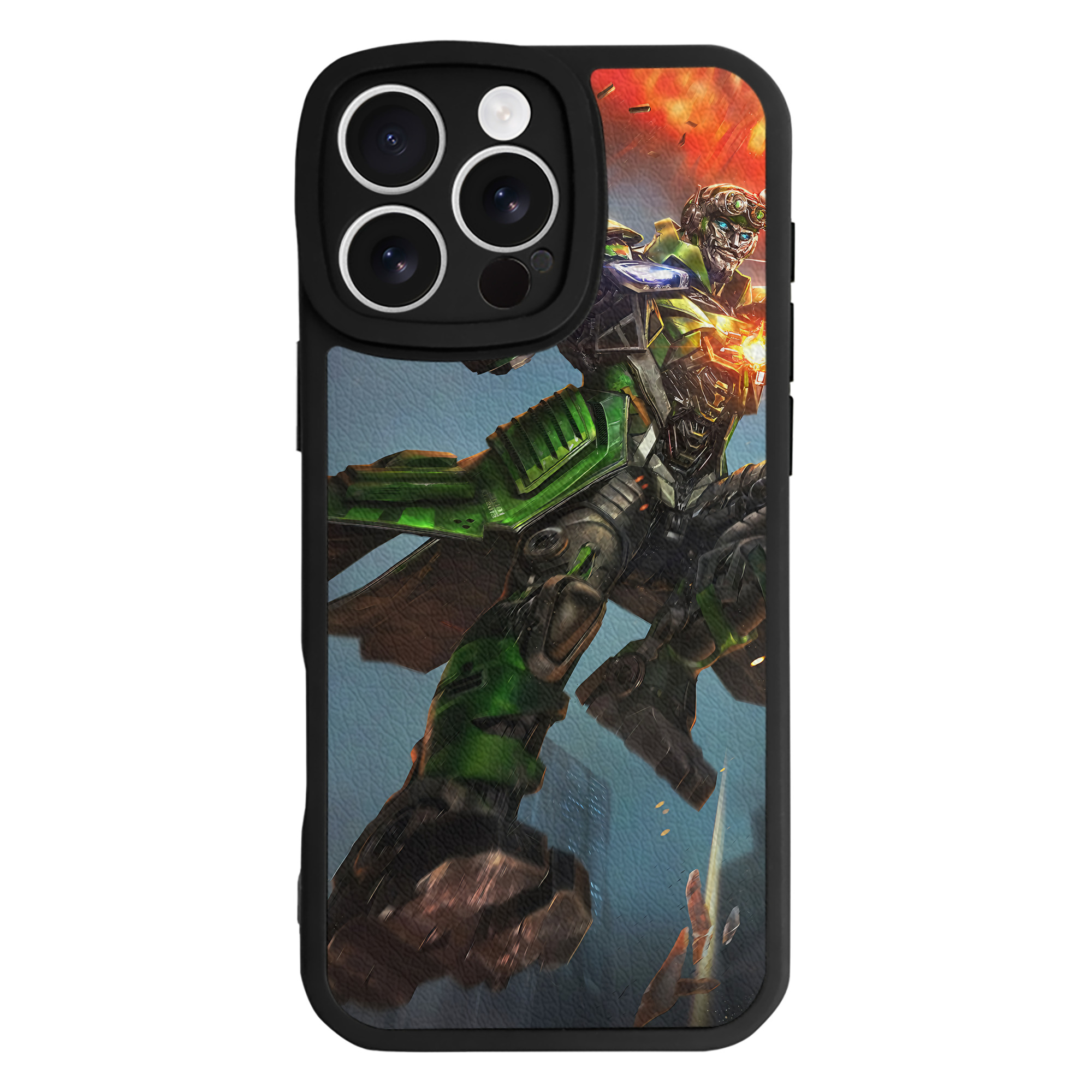 （画像用） Transformers トランスフォーマー 【iPhone 16シリーズ対応】シリコンスマホケース（レザー調） 材質：シリコン